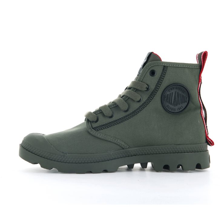 Dámské Boty Palladium Pampa Dare 2 Survive Olivy Zelené | CZ UIY-24Z